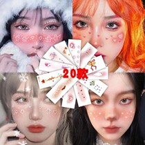 Christmas decoration stickers tattoo stickers makeup face stickers snowflake elk love blush lasting Halloween imitation makeup