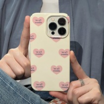 Imported film shell for Apple 12 mobile phone case iPhone13pro max 11 peach heart all-inclusive protective case x
