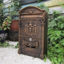 European Villa letter box with lock mailbox outdoor waterproof wall post box opinion box creative retro mailbox