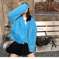 New Knitted Cardigan Women 2021 Early Autumn Mohair Gentle Loose Lazy Sweater Jacket Casual Joy