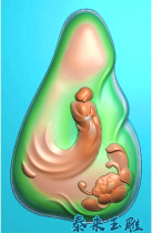 With the type of Lotus standing non-phase Buddha Enlightenment pendant exquisite carving figure relief jade carving gray scale JDPBMP computer carving