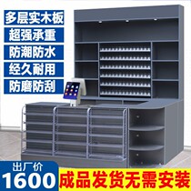 Customized supermarket cash register convenience store tobacco and alcohol cabinet multi-functional combination shelf small shop simple display cabinet
