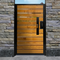 Tie Yimen solid wood courtyard door Villa yard gate European garden small door Community single and double opening door customization