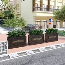 Sales Department Iron Art Outdoor Flower Boxes Combined Municipal Floral Tree Trunk Partition Commercial Street Flower Groove Stainless Steel Flower Racks