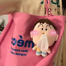 Dumb Runny Nose Paper Pendant Dumb Mini School Bag Ornament Cartoon Plush Puppet Tissue Box Doll Pendant