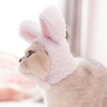 Shake sound net red pet cat rabbit ear headgear warm hat cute funny photo headdress