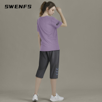 Fitness Suit Women Sports Suit Summer Thinness Yoga Conserved Speed Dry Blouse Running House Summer Short Sleeve T-Shirt Clothes