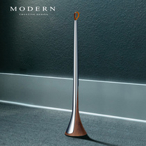 German MODERN light luxury Nordic ultra-long shoehorn long handle household stainless steel shoehorn Foyer entrance self-standing