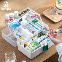 Japanese large medicine box Family large-capacity medicine box household medicine storage box multi-layer extra-large classification storage