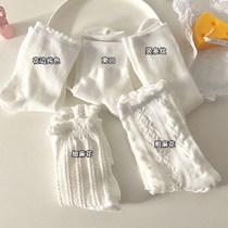 Summer Japanese cute white socks ins tide thin tube jk uniform pile socks bubble mouth lolita women