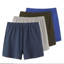 Full cotton loose mens pure cotton flat corner Four corners big size high waist underpants Deep gear Fats mid-aged shorts underpants