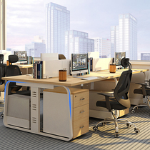 Staff office table and chair combination set simple modern staff station office desk office 24 6 people Finance table