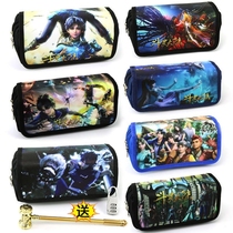 Douluo Continental Pen Bag Boys and Girls Password Lock Pen Pen Case Multi-layer Canvas Large Capacity Pencil Case