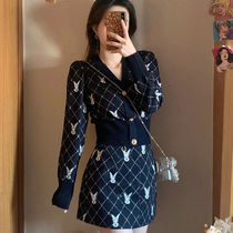 Xiao Xiangfeng Knitted Set Socialite Temperament 2021 Autumn New Two-piece Small Sweater Fashion