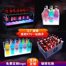 Luminous ice cubes 12 sets of 24 LED glowing ice bucket bar glowing beer barrel commercial acrylic creative ice