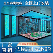 Full color indoor LED floor brick screen waterproof Shopping Mall showroom stage dynamic electronic display interactive sensing screen