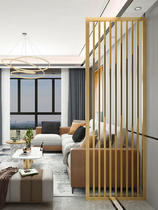 Custom Solid Wood Hotel Office Iron Light Luxury Stainless Steel Screen Partition Living Room Simple Nordic Hollow Decoration