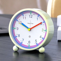 Early education night light small alarm clock boy bedroom student with mute clock girl desktop children learning bedside clock