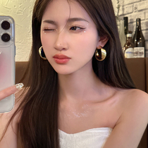 Spicy and advanced metal retro wind ring earrings of large circle niche design earnails high - sensitive accessories