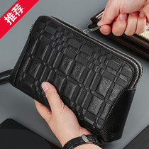 Big Brands Hand Holding Bag Mens Clips Handbags Men Genuine Leather Soft Bull Leather Upscale Handbags Men Casual Business Hand Grip Bag