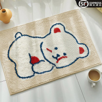 should rug cute cartoon Japan-ROK small bear pattern bedroom living room bedside living room tea table folk sleeping carpets