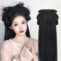 Ancient costume Hanfu wig all-in-one lazy headband full headgear ancient style Ming-made all-match bun cushion hair bag