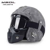 ysdl retro Harley Helmet helmet Prince cruise locomotive men and women motorcycle electric car helmet Four Seasons Universal