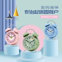 Alarm clock Wake up powerful wake-up artifact Student-specific childrens boy personality lazy bedroom luminous hour clock