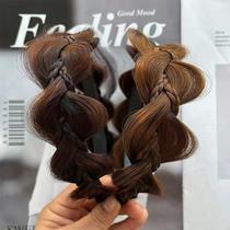 Wig fishbone braided gourd braided hair hoop female fashion pretty 2022 net red new hand-woven twist braided hair hoop