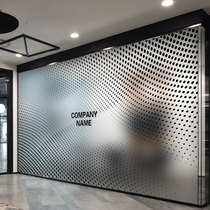 Office partition glass sticker UV simple creative electrostatic transparent conference room frosted film decoration custom