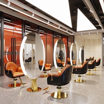 Hairdressing shop mirror table stainless steel Stone hair salon special perm dyeing table with lamp photo studio makeup table light luxury haircut mirror table