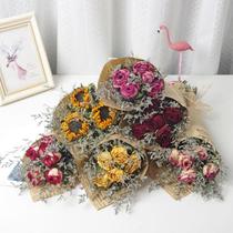 Net red stall dried flower New Years Day small bouquet sunflower star Daisy Daisy dried flower real flower ins Net red home