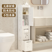 Bathroom toilet shelf Floor-to-ceiling triangle multi-layer crevice bathroom waterproof toilet multi-function storage locker