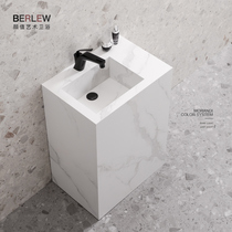 Rock slab marble column basin column basin column type washbasin balcony toilet sink wash table integrated floor standing