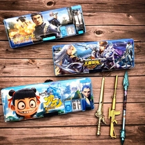 Childrens stationery box Jedi survival Nezha Altman boy eats chicken toddler cartoon pencil box multifunctional student