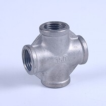 304 stainless steel material 4 points four-way internal thread cross joint DN15 pipe threaded joint