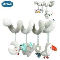 Baby animal bed hanging bed around 0-1 year old baby multifunction trolley hanging bell early to teach puzzle toy for 3-6 months