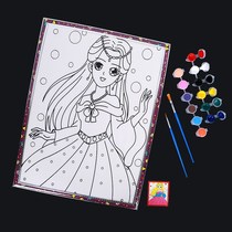 Large childrens watercolor coloring graffiti painting kt foam board Park Square stalls paint coloring painting