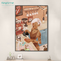 KeyTime Jigsaw 500 Pieces Barista Jigsaw Gifts Adult Couple Toys High-end Blue Card Jigsaw Bite Strong