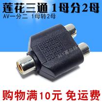 Lotus tee heads into two out av 10%-2 rotary joints Lotus mother to mother sound video RCA mother straight