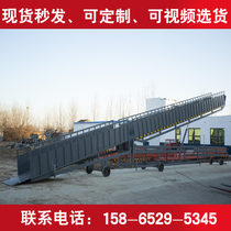 Farm pig drive passage ladder to move up pig activity to load pig out of pig lift slope electric hydraulic discharge platform