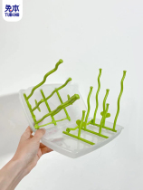 Baby bottle drain rack drying rack baby trumpet folding bracket portable drying rack hanging