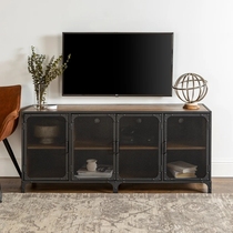 American country solid wood TV cabinet Living room industrial style locker Retro Wrought iron storage cabinet loft customization