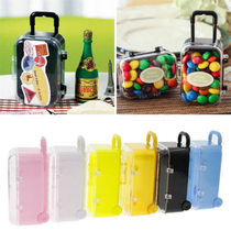 5 Colors Mini Rolling Travel Suitcase Favor Box Wedding Favo