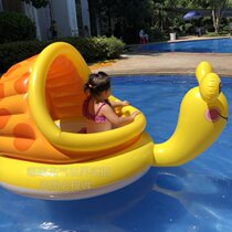 Childrens inflatable boat water inflatable floating row multi double baby floating bed sea beach infant Net Red equipment