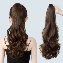 Wig ponytail female long hair curly hair grab clip fake ponytail simulation strappy high ponytail braid natural ultra-light hair tail