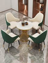 Nordic reception negotiation table and chair combination simple light luxury modern sales office hotel meeting guest talk about single table four chairs
