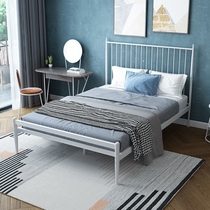 Wrought iron bed reinforced and thickened childrens single double bed modern simple iron frame 1 2 meters 1 5 meters 1 8 meters