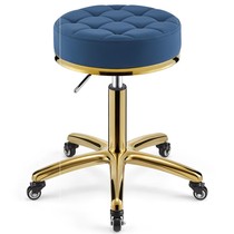 Xuegong barber shop pulley stool hairdresser big worker round stool hair cutting stool rotating beauty lifting stool stainless steel