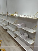 Xueong display rack childrens shoes clothing store rack shoes shop shelf shop wall nail shop display rack bag gold